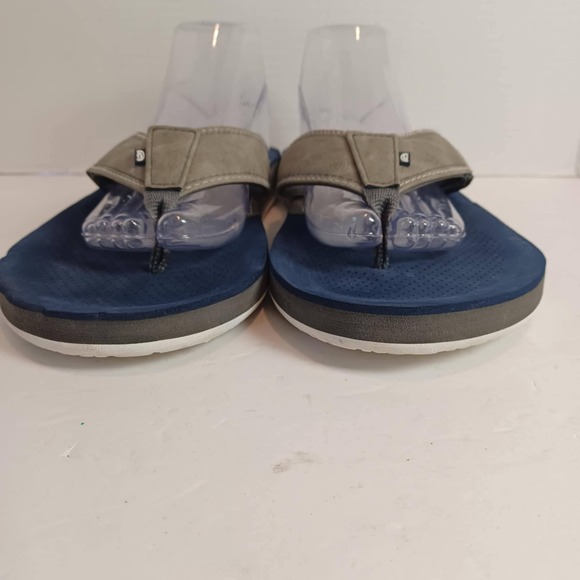 Cobian Mens Lg (9.5-10.5) Flip Flops Thong Sandals Blue Gray Casual Comfort Shoe - Picture 1 of 7